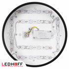 Plafon LED lampa sufitowa mała 30cm okrągła czarna panel do pokoju jasny oprawa oświetleniowa z wbudowanym źródłem