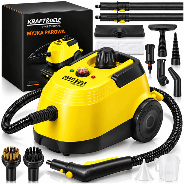 Myjka parowa czyścik do okien MOP parowy odkurzacz Zestaw akcesoria 2100W Parownica ciśnieniowa 4 bar, czyszczenie fug, tapicerki i podłóg