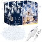 SOPLE 300LED LAMPKI ZEWNĘTRZNE BIAŁE ZIMNE FLASH KURTYNA IP44 ŚWIĄTECZNE kurtyna świetlna 10,5 cm