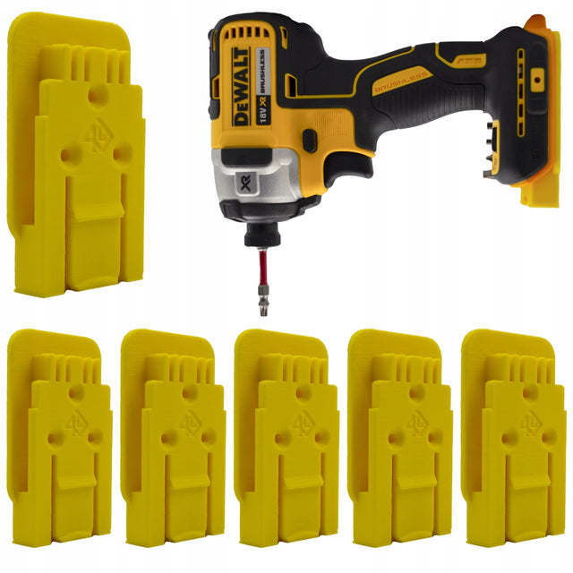 P4U 6x Uchwyt na narzędzia Dewalt 18V Flexvolt XR organizer bitów, 7 magnesów, montaż śrubowy