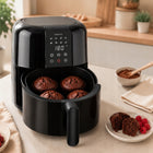 Frytkownica beztłuszczowa AIR fryer frytownica 2,6 L mocna 1400W dotykowa 1400 w czarny