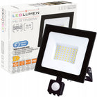 Naświetlacz LED 50W=280W z Czujnikiem Ruchu Halogen Zewnętrzny 5052lm Lampa reflektor IP65 neutralne białe 4000K do