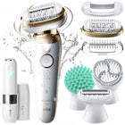 Depilator braun Silk-epil 9 Flex 360° 3D Wet&Dry + golarka + SPA + face BOX biały