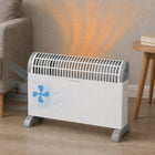 GRZEJNIK ELEKTRYCZNY KONWEKTOROWY TERMOSTAT 3 TRYBY 750W 1250W 2000W NAWIEW 520 mm 390 mm grzewcza biały