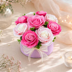 Flowerbox z Kwiatami Mydlanymi Prezent Upominek Flower box Róże Mydlane ozdoba do domu na walentynki dzień matki