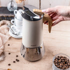 Kawiarka Klausberg KB-7997 12 espresso Moka Indukcja Gaz Stal Premium zaparzacz do kawy, 600 ml, beżowy