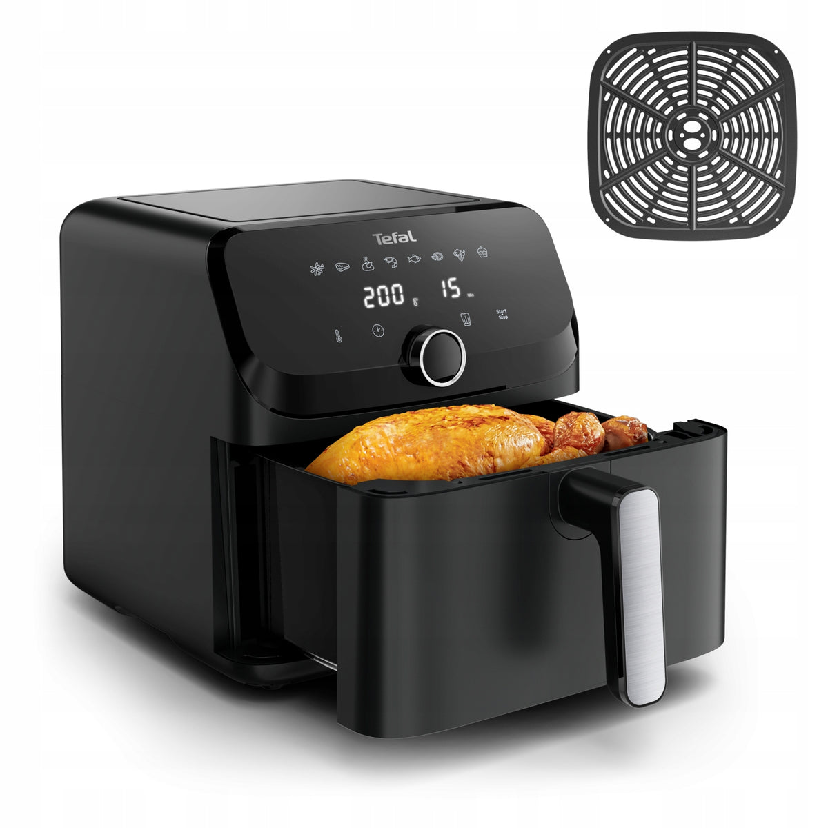 Frytkownica Beztłuszczowa tefal EY8558E0 Frytownica AIR fryer 7,5l Duża XL czarny