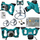 MIESZADŁO DO ZAPRAW KLEJU + 2 X MIESZALNIK MOCNE MAGNUM mikser budowlany elektryczny 2800 W M14, 140 mm, jedobiegowy