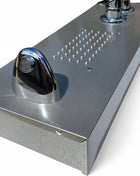 Panel prysznicowy narożny Carmen,22cm przykrywa stare przyłącza,Inox, Chrom kolumna natryskowa z hydromasażem