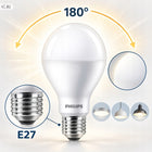 6x Żarówka LED E27 philips A68 19W = 120W 2000lm 4000K neutralna mocna źródło światła do lamp, klasyczny kształt, białe