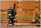 Poziomica laserowa 360 płaszczyznowa 4D laser krzyżowy PRO zielony deko Niwelator do prac budowlanych, zasięg 30 m