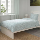 IKEA TRADKRASSULA Komplet pościeli 150x200 kołdra, 50x70poduszka 48%bawełna bielizna sypialniana, biała w kropki
