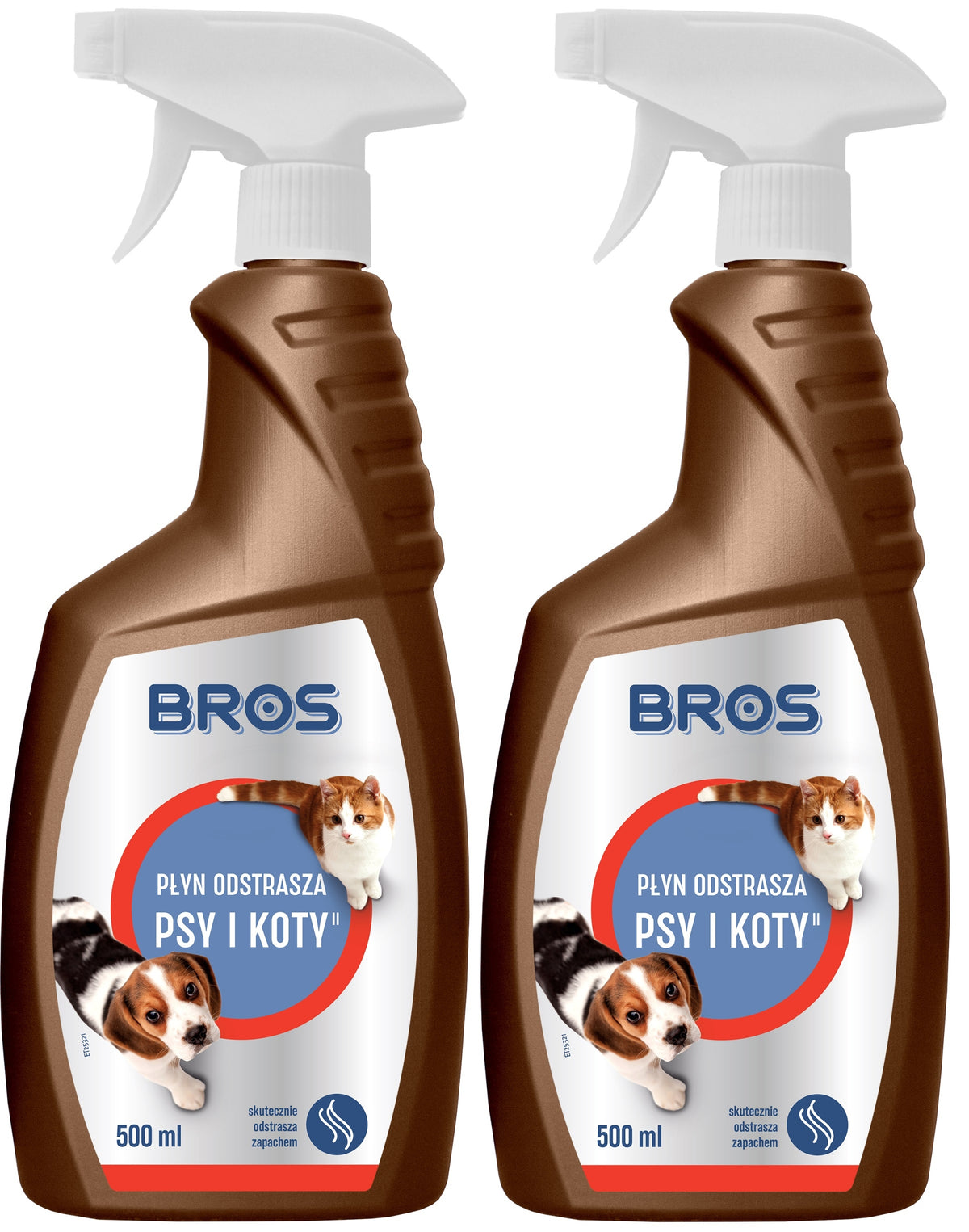 Bros płyn odstrasza psy i koty 500ml - 2 opakowania repelent dla zwierząt, ochrona ogrodu i posesji