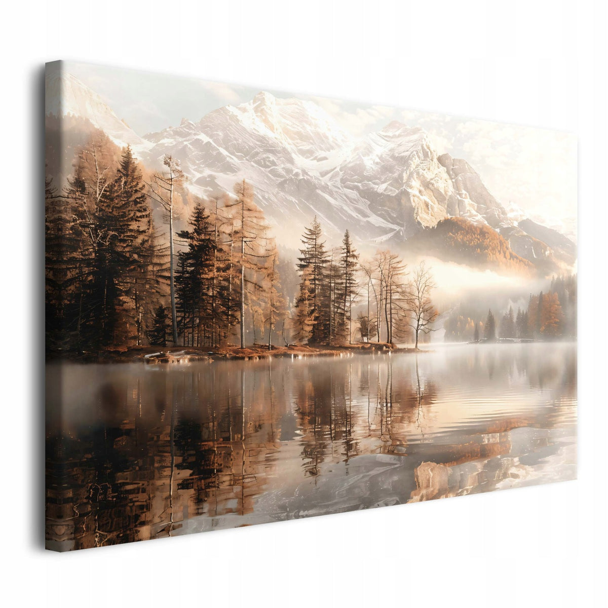 Obrazy na płótnie obraz na ścianę do sypialni góry drzewa las 80x120cm dekoracja ścienna, druk cyfrowy, drewniana rama