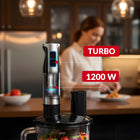 Blender ręczny wielofunkcyjny mikser 1200W ostrze XL tryb turbo zestaw XXL