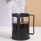 Zaparzacz do herbaty kawy french press 1l szklany czarny montessa dzbanek z tłokiem, praska tłokowa, 4 filiżanki, mycie