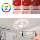 Lampa sufitowa LED plafon pierścień żyrandol biała nowoczesna do salonu 42W 4500K gwintu biały