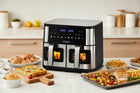 Frytkownica beztłuszczowa dwukomorowa AIR fryer 9 programów LED 9l 2800W srebrny/szary