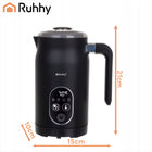 Spieniacz do Mleka Kawy Elektryczny Podgrzewacz 4w1 500W LED 270ml BPA free automat latte cappuccino, czarny dzbanek