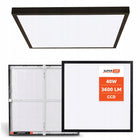 Panel LED natynkowy 40W 60x60cm Plafon Lampa kwadratowa czarna mocna oprawa sufitowa ze zintegrowanym źródłem światła