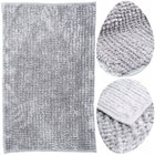 Dywanik Łazienkowy mata łazienkowa 40x60 miękki gruby Chenille szary chodnik kąpielowy, prostokątny, poliester, 20 mm
