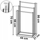 Wieszak łazienkowy na ręczniki stojak metalowy do łazienki suszarka loft drążek 440 mm 740 mm czarny