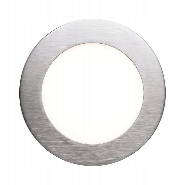 Oprawa schodowa oświetlenie schodowe LED okrągła inox 230V premium lampka do stopni, do wnętrz, srebrna 2 w, wymienne źródło światła