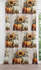 GOTOWE ZASŁONY NA ŻABKI TAŚMIE 140X250 CM JESIEŃ JESIENNA ZASŁONA DYNIE 460 półzaciemniająca dekoracja okna, poliester