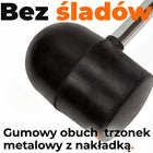 Młotek gumowy 1250g obuch 90mm trzonek metalowy do kostki i płytek Polax pobijak brukarski glazurniczy, układanie