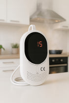 Czujnik Czadu Tlenku Węgla Czujka Gazu Ziemnego Detektor certyfikowany LCD alarm przewodowy, ostrzegacz gazowy, do