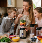 Blender kielichowy do smoothie koktajli 1200W miksuje kruszy LÓD 2x bidony