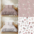 Komplet Pościeli 100% Bawełna 160x200 cm - Kwiaty Boho Beżowe Tło poszewki 70x80, 3 części, zapięcie na suwak