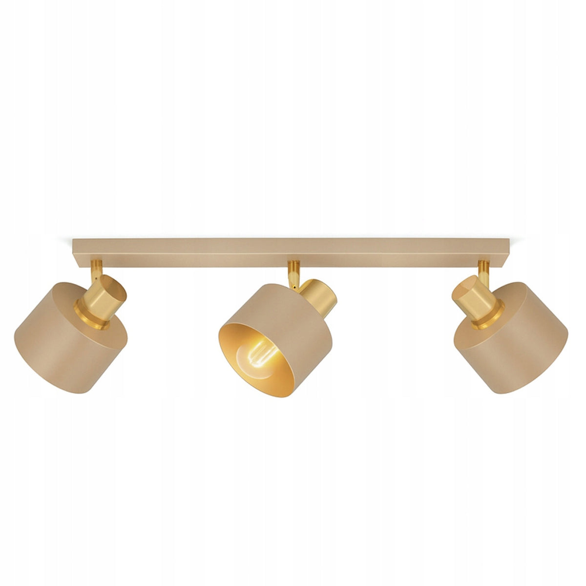 Lampa sufitowa Plafon Żyrandol Kaszmir Ecru Beżowa 485-BG3 Pokoju Sypialni oświetlenie wiszące 3-punktowe metalowe