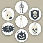 SZKIELET WISZĄCY MODEL KOŚCIOTRUP DEKORACJA SKELETON NA HALLOWEEN 90 CM plastikowa ozdoba, straszak do domu i na imprezę