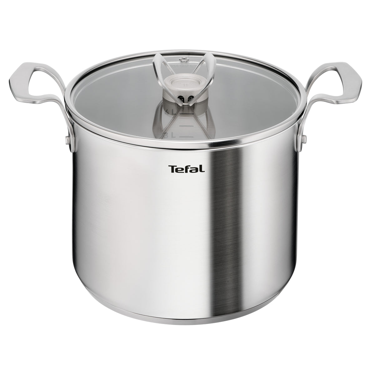 Garnek stalowy z pokrywką tefal Extreme 22cm 6,3l E5296104 indukcja gaz do zup i potraw, kuchnia elektryczna