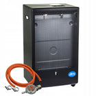 Piecyk Gazowy 4,2 kW Katalityczny Piec na Gaz Włoski Bezwonny + Reduktor 455 mm 777 mm grzewcza czarny