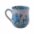 Kubek technologia bolesławiec niezapominajki handmade na prezent ceramiczne naczynie do kawy i herbaty, 350 ml