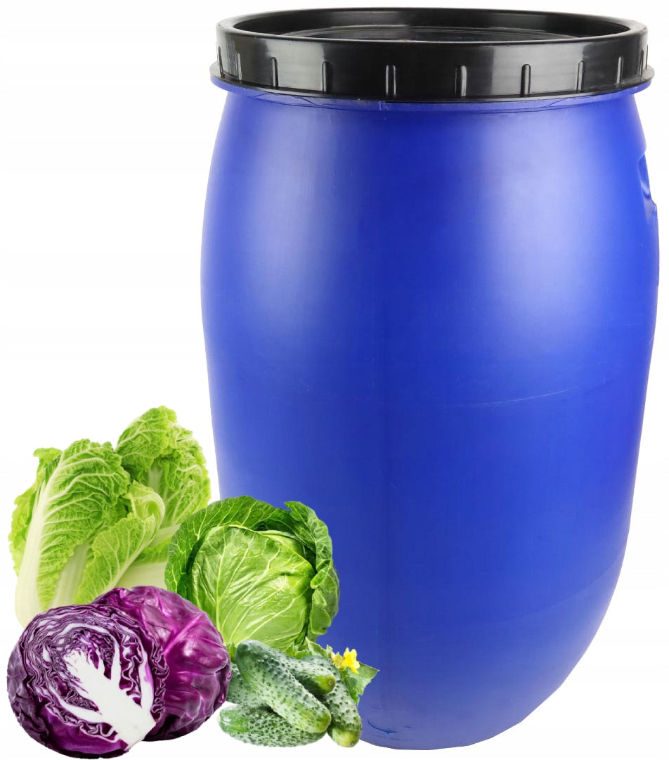 Beczka plastikowa 120l na wodę zakrętka + atest do kiszenia kapusty ogórków pojemnik fermentacyjny, fermentor, naczynie