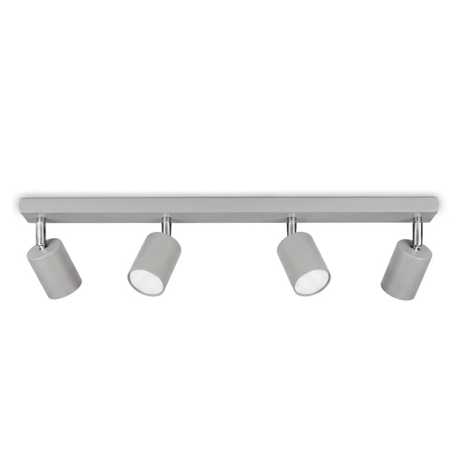 Lampa Sufitowa Żyrandol Plafon Tuby Metal spot BG4 LED GU10 Urban Gray oprawa 4-punktowa szara do salonu kuchni jadalni