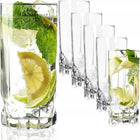 SZKLANKI DO DRINKÓW NAPOJÓW 6x 325ml WODY WYSOKIE ZESTAW KOMPLET SZKLANEK do soków i koktajli, przezroczyste szkło, do