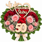 Prezent na 25 40 50 Rocznicę Ślubu Bukiet z ręczników Kwiaty Róże Mydlane do łazienki, 50x100 cm, 410-500 GSM, OEKO-TEX