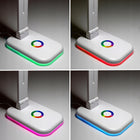 LAMPKA na BIURKO biurkowa nocna szkolna RGB DOTYKOWA podświetlenie REGULACJ lampa LED ściemniana 34 cm biała do