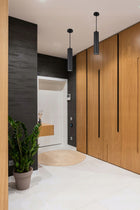 Lampa wisząca halogenowa LED sufitowa GU10 tuba oprawa zwisająca metalowa czarna 1-punktowa do salonu lub kuchni