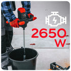 MIESZADŁO ELEKTRYCZNE DO KLEJU FARB BETONU 2650W + MIESZALNIK PRZEDŁUŻKA mieszarka budowlana M14, średnica 120 mm, 1