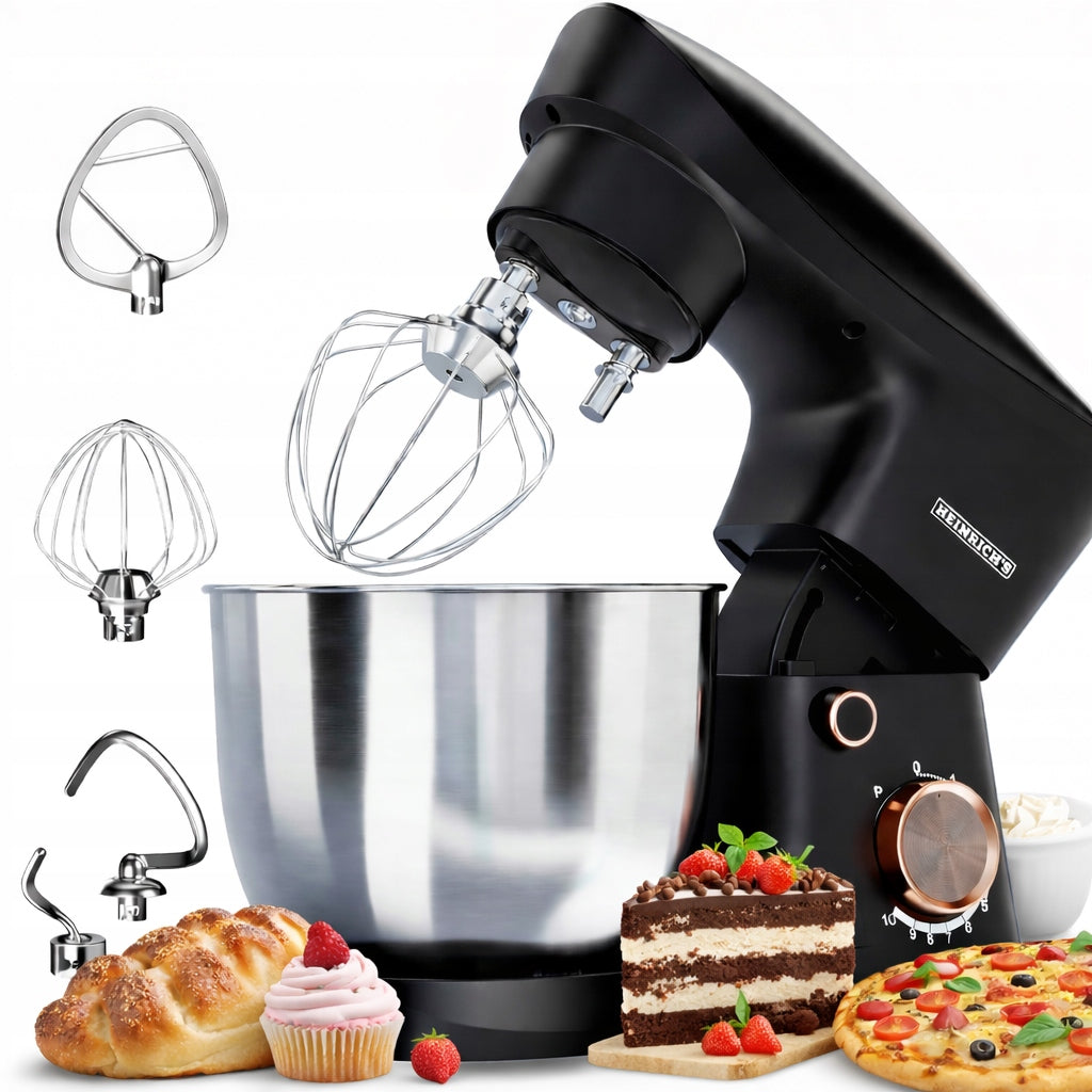 Robot kuchenny Planetarny 6l ugniatarka mikser blender do ciasta 1500W nominalna czarny