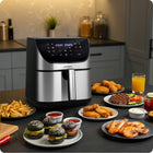 Frytkownica beztłuszczowa XL AIR fryer duża frytownica 8l berdsen 1700W srebrny