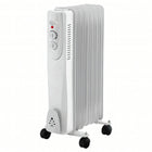Grzejnik Olejowy Elektryczny Termostat Energooszczędny 1500W 7 Żebrowy Duży 20 mm 55 mm grzewcza biały