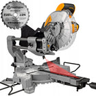 Piła ukośnica z posuwem laser pilarka ukosowa Kapówka 1500W 216mm GMM-MS216 cięcie pod kątem 90°, szerokość 215 mm