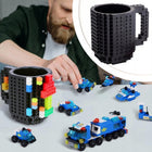 KUBEK Z KLOCKÓW NA PREZENT + KLOCKI CZARNY 350ML KREATYWNY ZESTAW DIY naczynie do picia, gadżet do układania, upominek