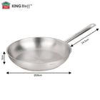 Duża Patelnia stalowa 28cm kinghoff stal 21CT indukcja gastronomiczna Gaz do smażenia, nierdzewna, do piekarnika i